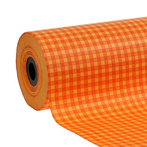 Produkt Papier do mankietów 25cm 100m kratka pomarańczowa