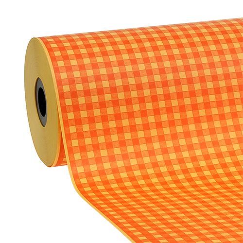 Produkt Papier do mankietów 37,5 cm Jasnopomarańczowy Kratka 100 m