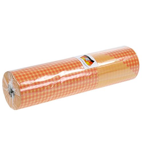 Produkt Papier do mankietów 37,5 cm Jasnopomarańczowy Kratka 100 m