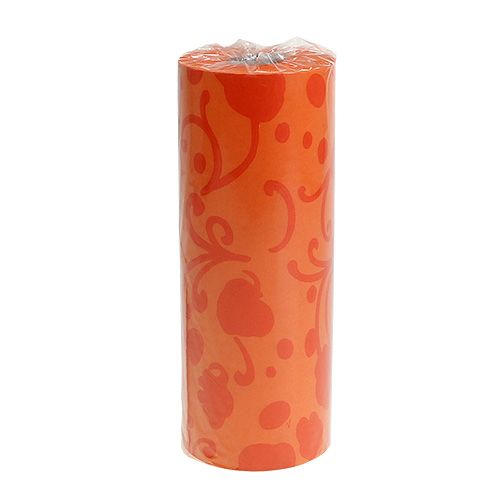 Floristik24 Papier mankietowy pomarańczowy ze wzorem 25cm 100m