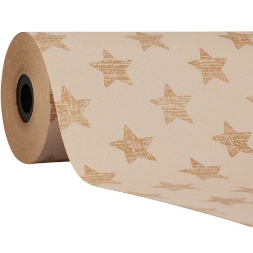 Floristik24 Papierowa chusteczka do mankietów białe gwiazdki 25cm 100m