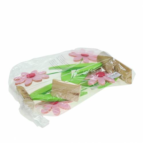 Floristik24 Kwiatek filcowy różowy 27cm 4szt.