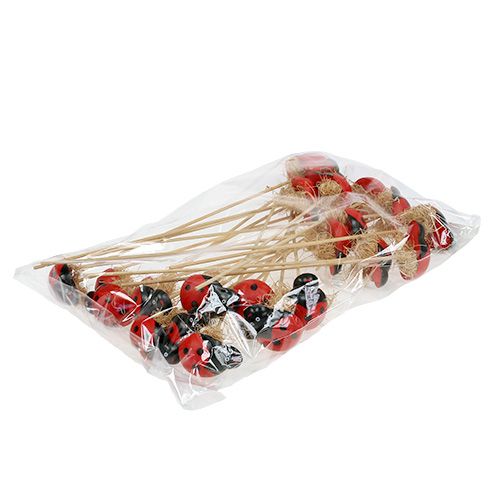 Produkt Biedronka na patyczku z dekoracją sizalową 5cm 24 szt