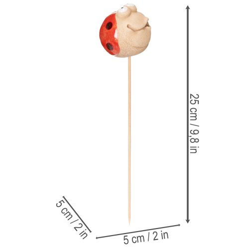 Produkt Patyczki ogrodowe Biedronki, dekoracyjny element dekoracyjny do ogrodu, 25 cm, 4 sztuki