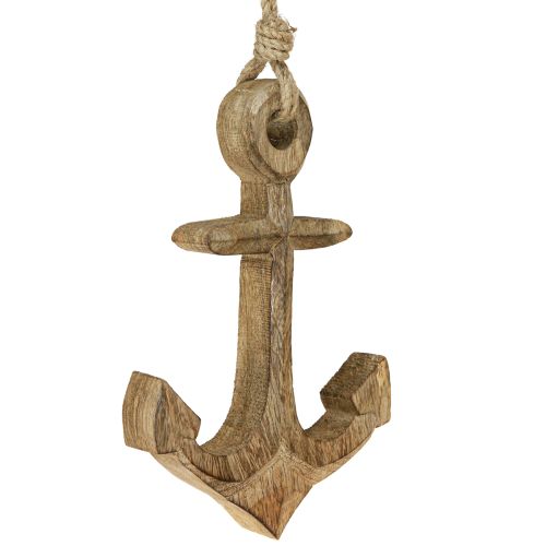 Produkt Kotwica marynistyczna do dekoracji drewna Naturalna drewniana kotwica do zawieszenia 19cm
