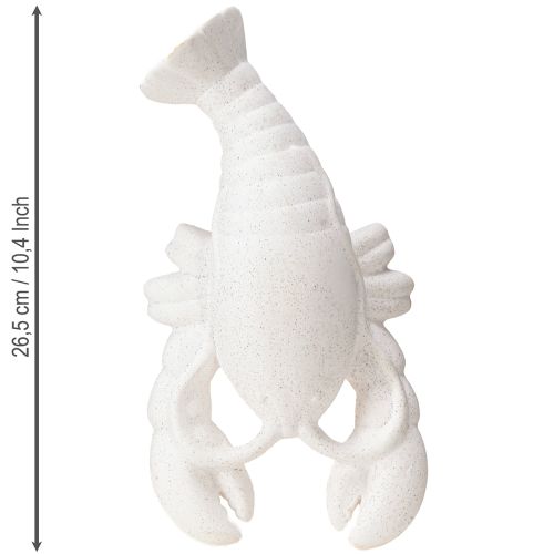 Produkt Dekoracja morska Ceramiczna figurka Homar Biały 26,5×13×5cm