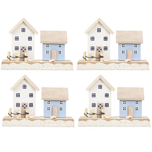 Produkt Morska dekoracja domków plażowych muszle naturalne niebieskie wys. 12 cm 4 szt.