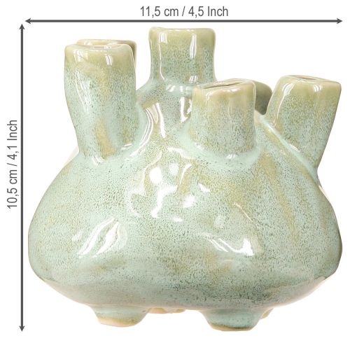 Produkt Wazon Dekoracyjny Morski Koralowy Optyczny Jasnozielony Ø11,5cm H10cm