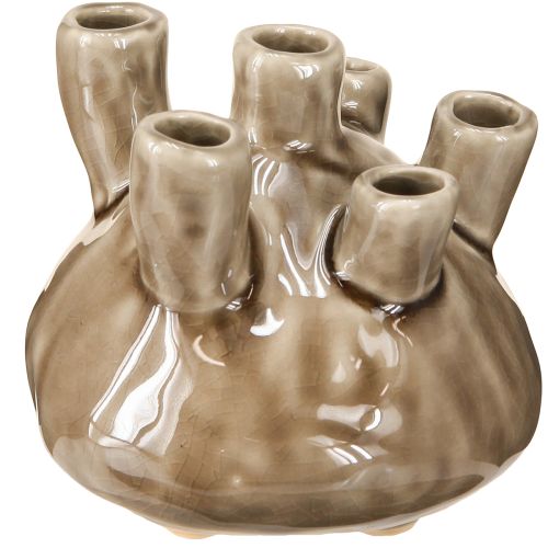Produkt Wazon ceramiczny morski koralowy brązowy Ø11,5cm wys.10cm