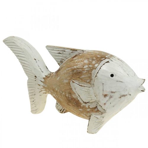 Floristik24 Dekoracja morska ryba drewno drewniana rybka shabby chic 28×15cm