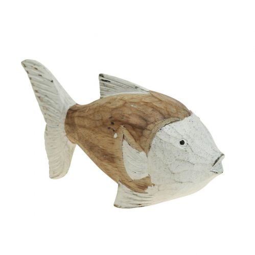 Dekoracja morska ryba drewno drewniana rybka shabby chic 17×8cm