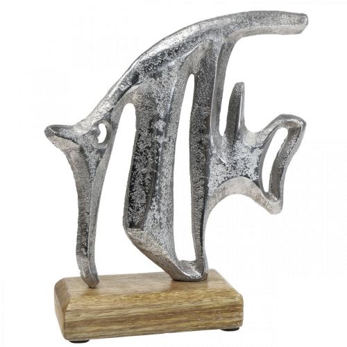 Produkt Dekoracja marynistyczna, rybka ozdobna metalowa, rybka ozdobna srebrna W18cm