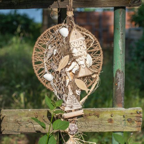 Floristik24 Dekoracja marynistyczna żaglówka drewniana zawieszka na statek deco mała wys.12cm 3szt