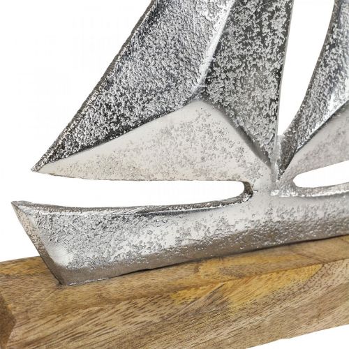 Floristik24 Dekoracja marynistyczna, ozdobna żaglówka metalowa, ozdobny statek W26cm