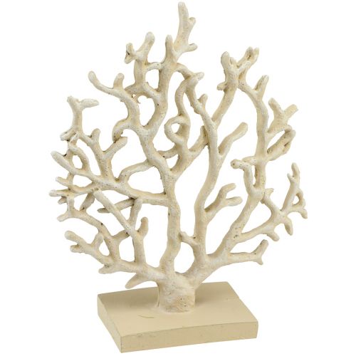 Floristik24 Dekoracja stołu morskiego koralowo-beżowa dekoracyjna żywica koralowa wys. 20cm
