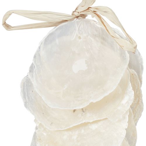 Produkt Wieszak do dekoracji morskiej Capiz muszla z rybką białą 39cm