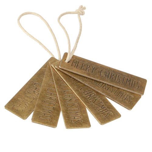 Produkt Wesołych Świąt Zawieszka świąteczna metalowa 7x2cm 6 szt