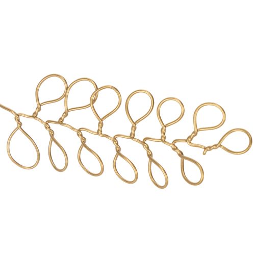 Produkt Girlanda dekoracyjna z metalowych kwiatów, drut na wianek kwiatowy, letnia dekoracja, dekoracja ścienna, złota, 110 cm