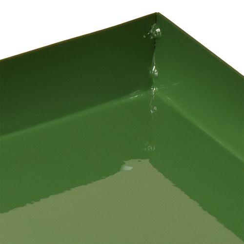 Produkt Taca dekoracyjna metalowa prostokątna taca metalowa zielona 30×15cm