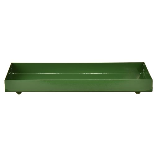 Produkt Taca dekoracyjna metalowa prostokątna taca metalowa zielona 30×15cm