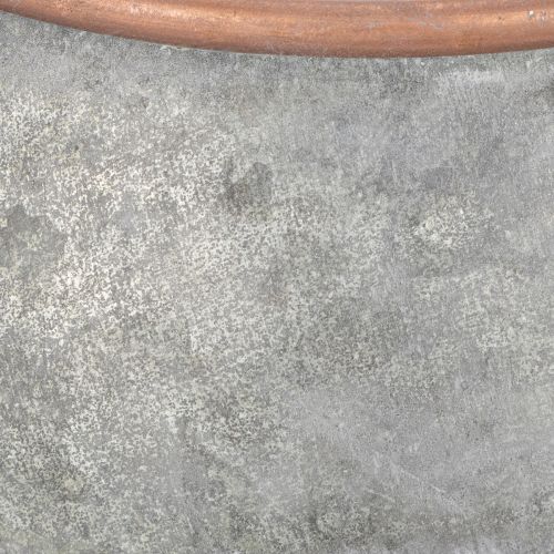 Metalowa dekoracyjna konewka, styl vintage, rustykalny, dekoracja ogrodu, do sadzenia, srebrno-miedziana, dł. 41 cm, Ø26 cm, wys. 30 cm | Floristik24.pl