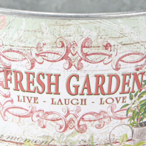 Produkt Doniczka metalowa Fresh Garden Kolorowa Vintage H18cm