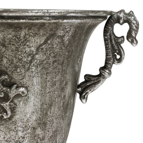 Floristik24 Metalowy puchar Antyczne Srebro Ø20,0cm H30cm