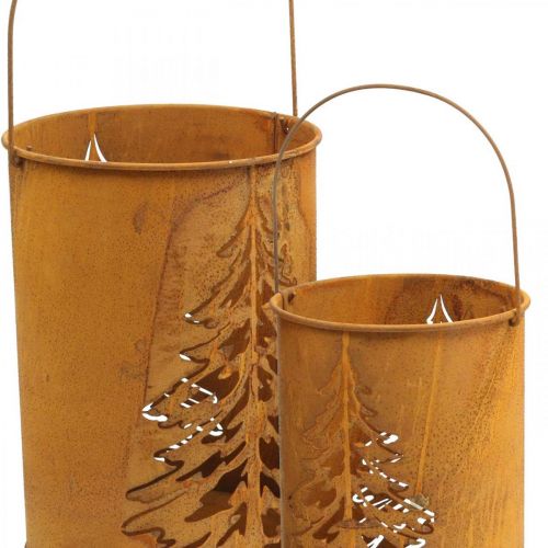 Produkt Latarnia metalowa latarnia ozdoba patyna Ø16/20,5cm zestaw 2 szt