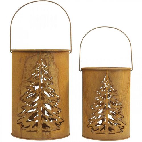 Produkt Latarnia metalowa latarnia ozdoba patyna Ø16/20,5cm zestaw 2 szt