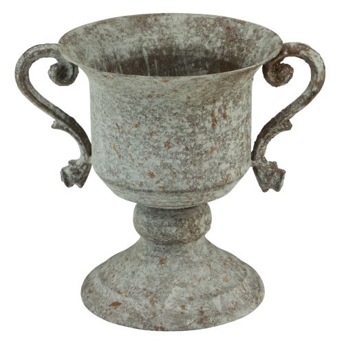 Produkt Metalowe trofeum dekoracyjne z uchwytem brązowo-białym Ø13,5 cm W19,5 cm