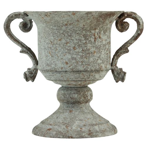 Produkt Metalowe trofeum dekoracyjne z uchwytem brązowo-białym Ø13,5 cm W19,5 cm