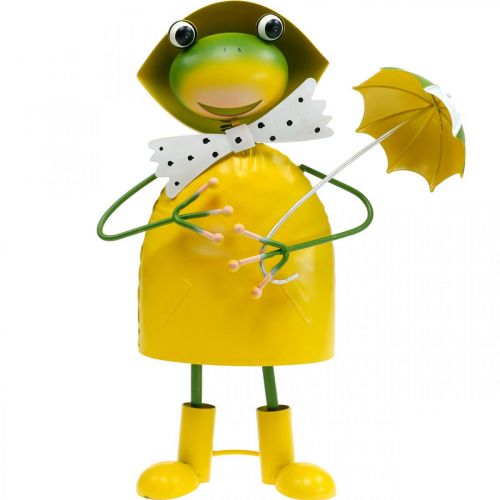 Floristik24 Żaba dekoracyjna figura dekoracja ogrodowa żaba deszczowa metalowa wys.35cm