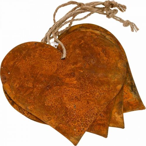 Produkt Serca metalowe, zawieszki ozdobne, dekoracja rdzawa 19×20 cm 4 szt