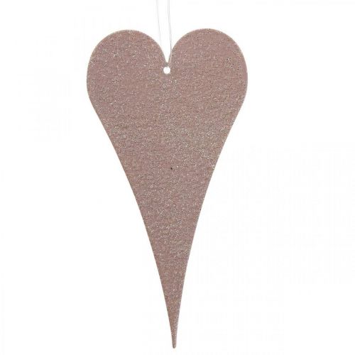 Produkt Dekoracja wisząca Serca do powieszenia Pomarańczowo/Fioletowa 15cm 6 szt