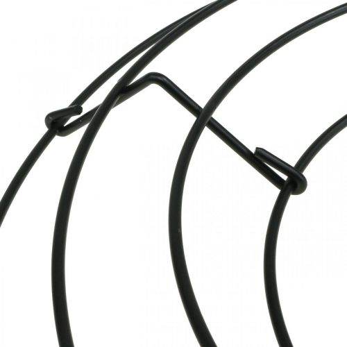 Produkt Metalowy wianek dekoracja stołu czarny wianek druciany Ø30cm W3,5cm