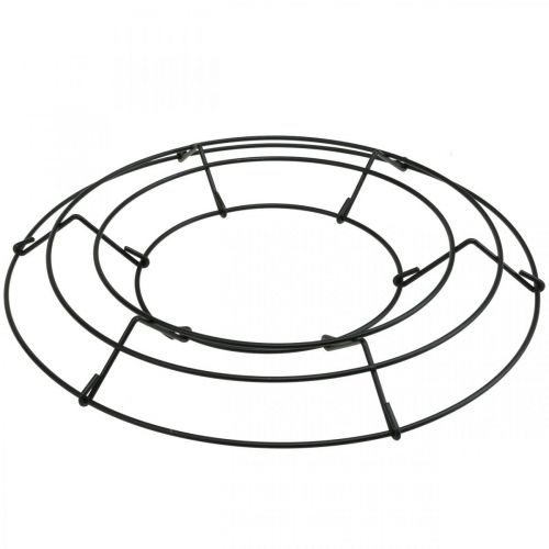 Produkt Metalowy wianek dekoracja stołu czarny wianek druciany Ø30cm W3,5cm