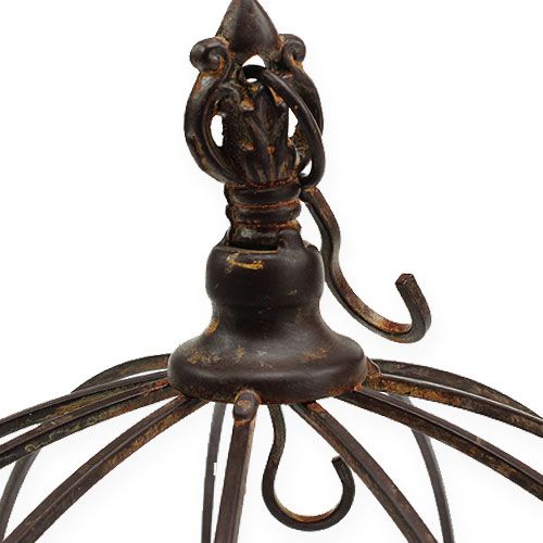 Produkt Metalowa korona do zawieszenia w kolorze rdzawo-brązowym Ø31cm W31cm
