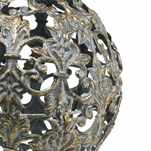 Floristik24 Kula do zawieszenia z ornamentami antyczny wygląd Złoty metal Ø12cm