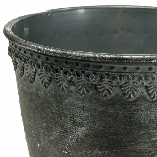 Floristik24 Puchar Metalowy Srebrny Antyczny H26cm Ø17cm