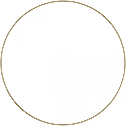Pierścionek metalowy Pierścionek ozdobny Pierścionek Scandi Okrągły złoty Ø30,5cm 6szt