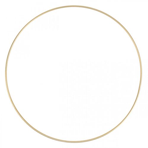 Floristik24 Metalowy pierścionek ozdobny pierścionek Scandi pierścionek deco w kształcie pętelki złoty Ø25cm 4szt