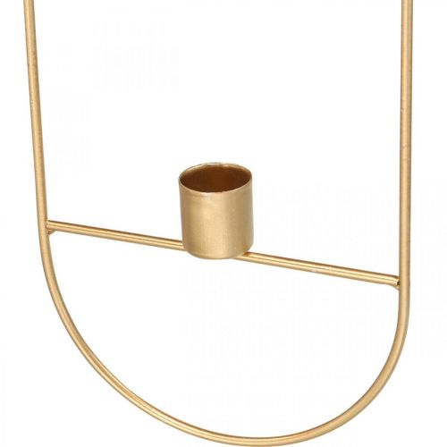 Floristik24 Wiszący Świecznik Złoty Owalny Metalowy 13×30,5cm 3szt