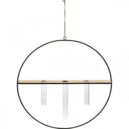 Floristik24 Deco Pierścień do zawieszania kieliszków metalowy czarny Ø35cm