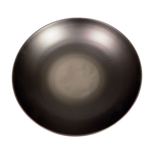 Floristik24 Dekoracyjna miska metalowa czarna okrągła miska metalowa z podstawą Ø40cm