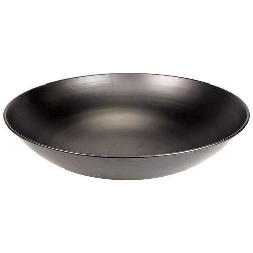 Floristik24 Dekoracyjna miska metalowa czarna okrągła miska metalowa z podstawą Ø50cm