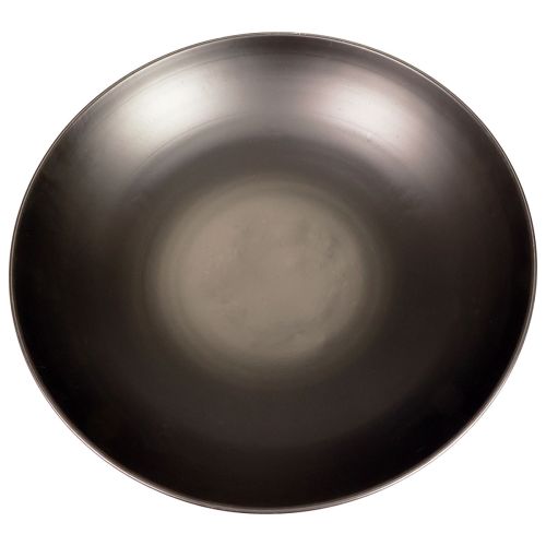 Floristik24 Dekoracyjna miska metalowa czarna okrągła miska metalowa z podstawą Ø50cm