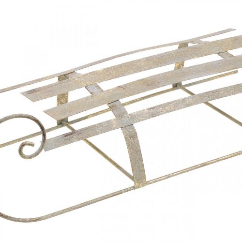 Floristik24 Sanki na Boże Narodzenie, dekoracja zimowa, sanki ozdobne złote, antyczne dł.41cm wys.11cm