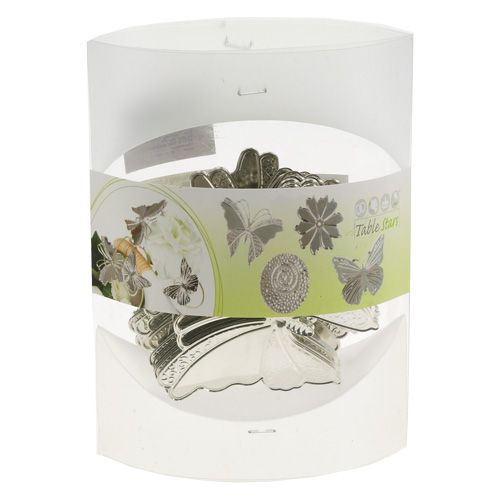 Floristik24 Motylki metalowe srebrne 6,5cm 25szt.