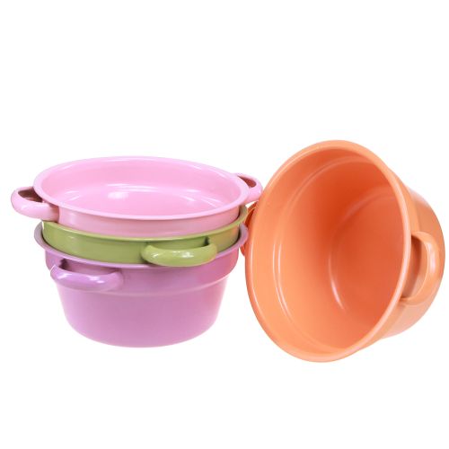Produkt Miska metalowa dekoracyjna 4 kolory wiosenne Ø17cm 4 szt.