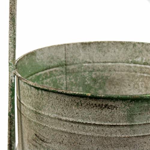 Floristik24 Stojak metalowy z donicami szary, zielony W68cm